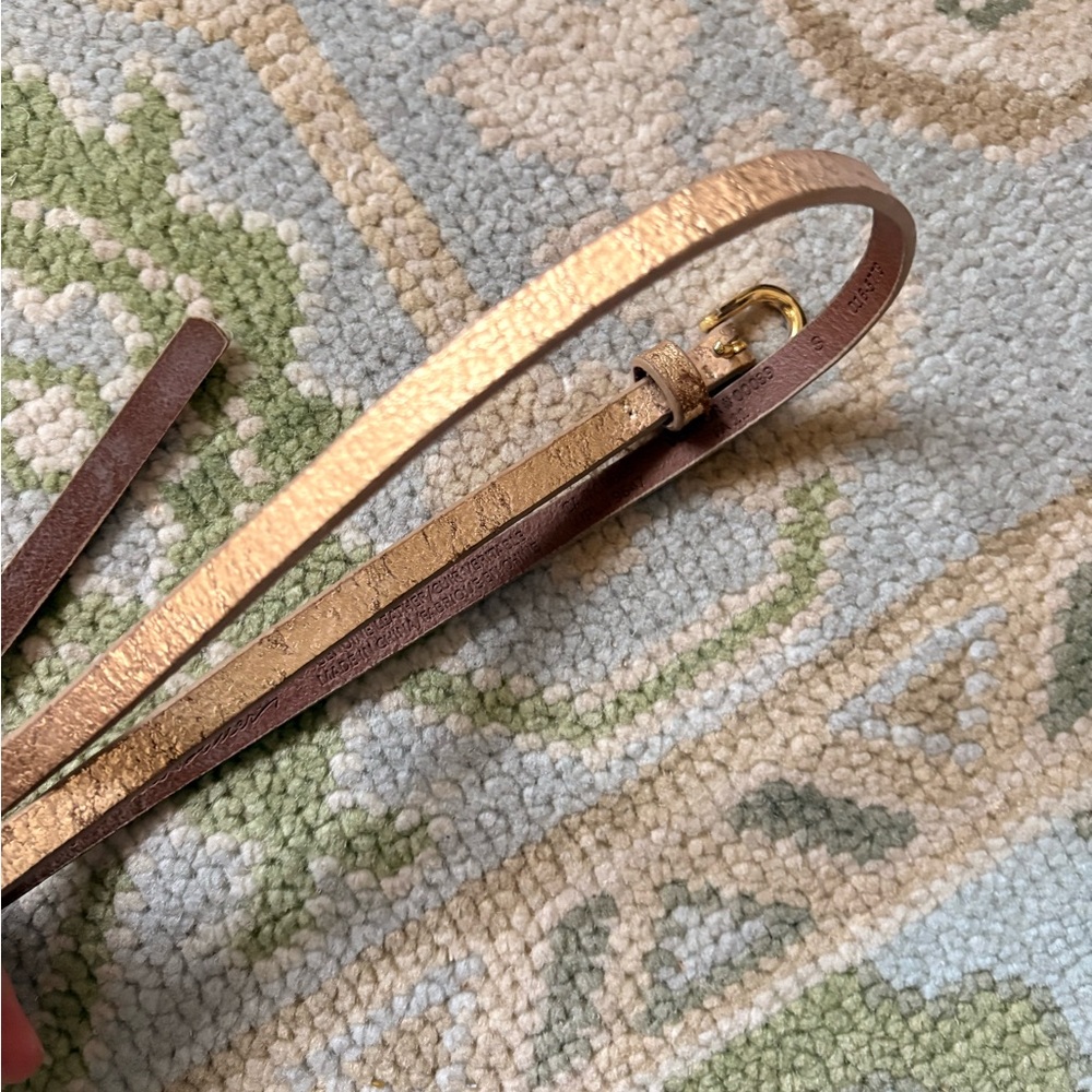 J Crew Shimmery Gold Leather Belt